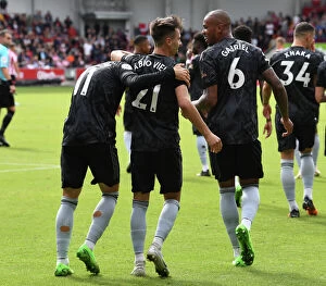 Brentford v Arsenal 2022-23 Collection: Fabio Vieira's Hat-Trick: Arsenal Claims Victory Over Brentford