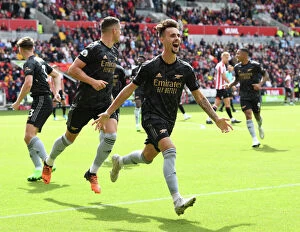 Brentford v Arsenal 2022-23 Collection: Fabio Vieira's Hat-Trick: Arsenal Crushes Brentford in Premier League Match