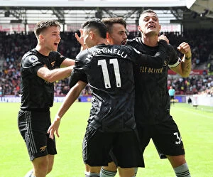 Brentford v Arsenal 2022-23 Collection: Fabio Vieira's Hat-Trick: Arsenal Secures Victory Over Brentford