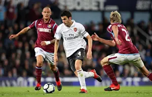 West Ham United V Arsenal 2009-10 Prints: Fabregas Fights Back: Arsenal's Draw at Upton Park vs. West Ham (2009)