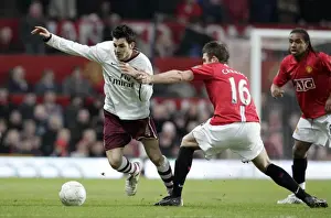 Manchester United V Arsenal FA Cup Prints: Fabregas vs. Carrick: Manchester United's Dominance over Arsenal in the FA Cup (4:0)