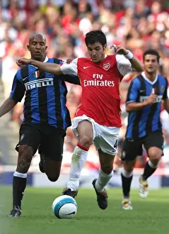 Arsenal V Inter Milan 2007-08 Prints: Fabregas vs. Dacourt: Arsenal's Edge over Inter Milan in Emirates Cup Clash (2007)