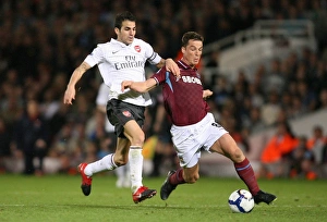 West Ham United V Arsenal 2009-10 Prints: Fabregas vs. Parker: The Battle of Midfield at Upton Park, 2009