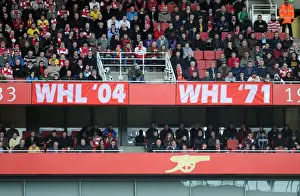 Arsenal V Wolverhampton Wanderers 2010-11 Prints: Fans banners in the stadium. Arsenal 2: 0 Wolverhampton Wanderers. Barclays Premier League