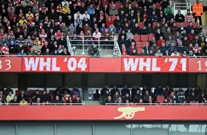 Images Dated 12th February 2011: Fans banners in the stadium. Arsenal 2: 0 Wolverhampton Wanderers. Barclays Premier League