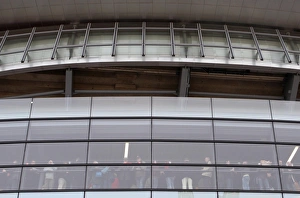 Fans in the upper concourse