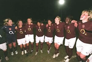 Images Dated 5th May 2006: Faye White celebrates winning the league. Arsenal Ladies 2: 0 Charlton Athletic