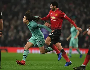 Manchester United V Arsenal 2018-19 Prints: Fellaini vs. Guendouzi: Intense Rivalry at Old Trafford (Manchester United v Arsenal 2018-19)