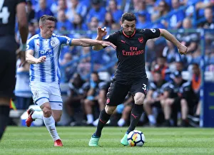 Huddersfield Town V Arsenal 2017-18 Prints: Fierce Rivalry: Sead Kolasinac vs