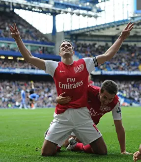 Chelsea V Arsenal 2011-12 Prints: Five-Goal Blitz: Robin van Persie and Aaron Ramsey's Unforgettable Performance Against Chelsea (2011-12)
