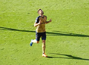 Leicester City V Arsenal 2015/16 Prints: Five-Goal Frenzy: Olivier Giroud's Epic Performance Against Leicester City