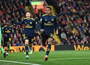 Images Dated 31st October 2019: Five-Goal Thriller: Joe Willock's Brace Leads Arsenal's Carabao Cup Victory Over Liverpool