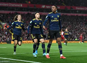 Five-Star Arsenal: Joe Willock and Gabriel Martinelli Celebrate Goals in Carabao Cup Upset at Anfield