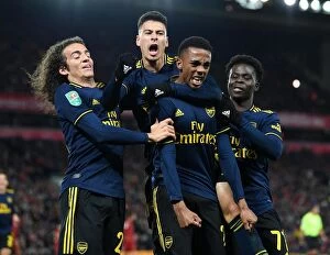 Images Dated 31st October 2019: Five-Star Arsenal: Joe Willock's Brace Leads Upset Win Against Liverpool in Carabao Cup