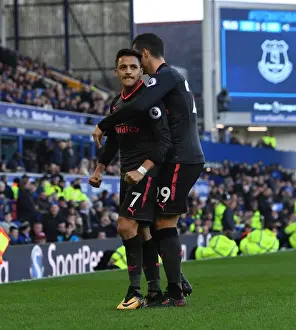 Everton V Arsenal 2017-18 Prints: Five-Star Sanchez: Xhaka's Assist as Arsenal Dominate Everton