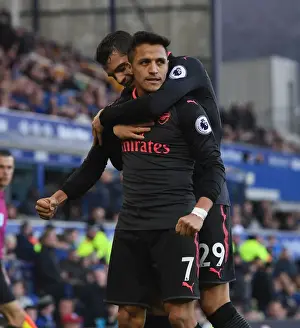 Everton V Arsenal 2017-18 Prints: Five-Star Sanchez: Xhaka's Helper as Arsenal Thrash Everton