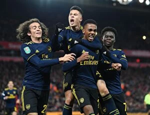 Images Dated 31st October 2019: Five-Star Willock: Arsenal's Upset Win Against Liverpool in Carabao Cup
