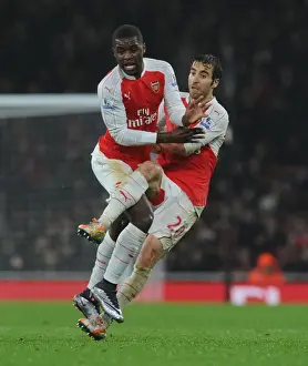 Arsenal V Newcastle United 2015-16 Prints: Flamini and Campbell in Action: Arsenal vs Newcastle United, 2015-16 Premier League Clash
