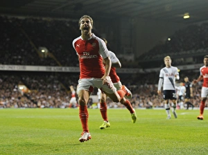 Tottenham Hotspur V Arsenal Capital One Cup 2015/16 Prints: Flamini Scores the Decisive Goal: Arsenal Beats Tottenham in Capital One Cup Showdown