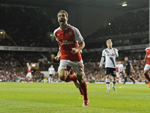 Tottenham Hotspur V Arsenal Capital One Cup 2015/16 Prints: Flamini Scores the Decisive Goal: Arsenal Defeats Tottenham in Capital One Cup Showdown