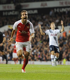 Tottenham Hotspur V Arsenal Capital One Cup 2015/16 Prints: Flamini Scores the Winner: Arsenal Triumphs over Tottenham in Capital One Cup Showdown