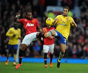 Manchester United V Arsenal 2013-14 Prints: Flamini vs. Evra: Clash of the Titans - Manchester United vs