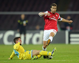 Napoli V Arsenal 2013-14 Prints: Flamini vs. Mertens: Battle in the UEFA Champions League
