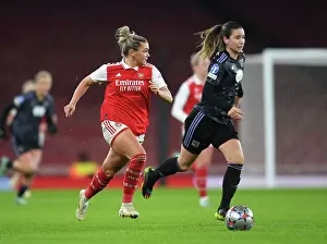 Arsenal Women V Olympique Lyonnais 2022-23 Prints: Focus and Determination: Kim Little Prepares for Arsenal vs