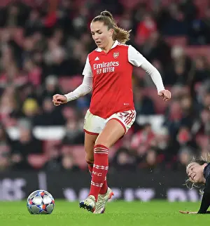 Arsenal Women V Olympique Lyonnais 2022-23 Prints: Focus and Determination: Kim Little's Pre-Game Ritual with Arsenal FC in the UEFA Women's Champions League