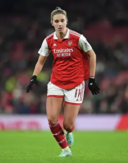 Arsenal Women V Olympique Lyonnais 2022-23 Prints: Focus and Determination: Kim Little's Pre-Game Ritual in Arsenal FC's Changing Room before Arsenal vs