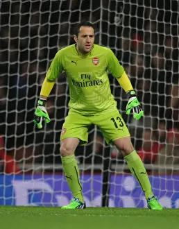 Arsenal V Hull City 2014-15 - FA Cup Prints: Focused David Ospina: Arsenal's Wall in FA Cup Clash Against Hull City (2014-15)