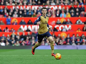 Manchester United V Arsenal 2015/16 Prints: Focused Koscielny Amidst Manchester United vs Arsenal Premier League Tension
