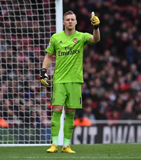 Focused Leno in Action: Arsenal vs West Ham United