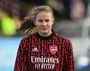 Arsenal Women V Chelsea Women 2020-21 Prints: Focused Warm-Up: Malin Gut of Arsenal Prepares for Showdown against Chelsea Women in FA WSL