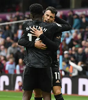Four-Goal Frenzy: Martinelli and Nketiah's Unstoppable Duo vs. Aston Villa (2022-23)