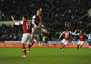 Reading V Arsenal - Capital One Cup 2012-13 Prints: Fourth Goal Celebration: Olivier Giroud and Carl Jenkinson (Reading vs Arsenal)