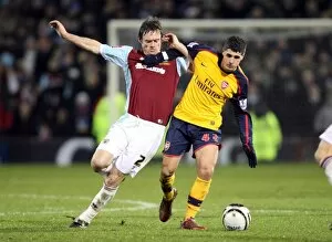 Images Dated 2nd December 2008: Fran Merida (Arsenal) Graham Alexander (Burnley)