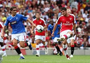 Images Dated 2nd August 2009: Fran Merida (Arsenal) Pedro Mendes (Rangers)