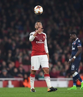 Arsenal V Red Star Belgrade 2017-18 Prints: Francis Coquelin in Action for Arsenal against Crvena Zvezda, UEFA Europa League 2017