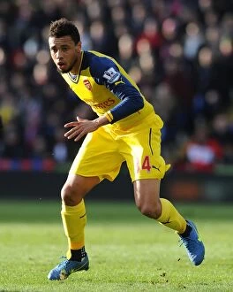 Images Dated 21st February 2015: Francis Coquelin: In Action for Arsenal Against Crystal Palace (2015)