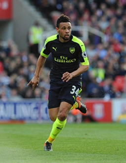 Stoke City V Arsenal 2016-17 Prints: Francis Coquelin: In Action for Arsenal Against Stoke City, Premier League 2016-17