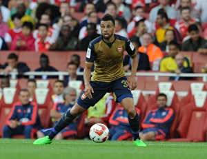 Arsenal V Olympique Lyonnais - Emirates Cup 2015/16 Prints: Francis Coquelin: Arsenal Midfielder in Action Against Olympique Lyonnais