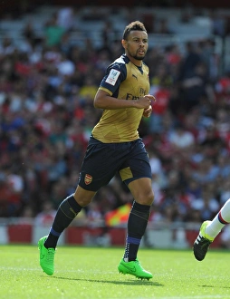 Arsenal V Olympique Lyonnais - Emirates Cup 2015/16 Prints: Francis Coquelin: Arsenal Midfielder in Action Against Olympique Lyonnais - Emirages Cup 2015/16