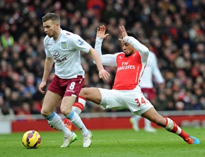 Francis Coquelin (Arsenal) Tom Cleverley (Villa). Arsenal 5:0 Aston Villa. Barclays Premier League Francis Coquelin (Arsenal) Tom Cleverley (Villa). Arsenal 5:0 Aston Villa. Barclays Premier League
