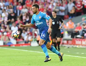 Liverpool V Arsenal 2017-18 Prints: Francis Coquelin: Arsenal's Midfield Battle at Anfield (Liverpool v Arsenal 2017-18)