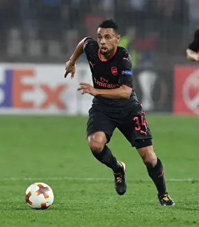 Red Star Belgrade V Arsenal 2017-18 Prints: Francis Coquelin: Arsenal's Midfield Maestro in Red Star Belgrade