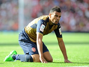 Arsenal V Olympique Lyonnais - Emirates Cup 2015/16 Prints: Francis Coquelin: Arsenal's Midfield Star Shines at Emirates Cup 2015/16