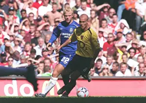 Chelsea V Arsenal - Comm Shield 2005-06 Prints: Freddie Ljungberg (Arsenal) Eidur Gudjohsen (Chelsea). Arsenal 1: 2 Chelsea