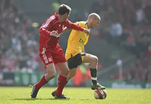 Liverpool V Arsenal 2006-7 Prints: Freddie Ljungberg (Arsenal) Jamie Carragher (Liverpool)