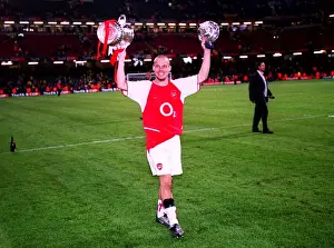 Arsenal V Southampton FA Cup Final Prints: Freddie Ljungberg Celebrates FA Cup Victory with Arsenal: Arsenal 1-0 Southampton
